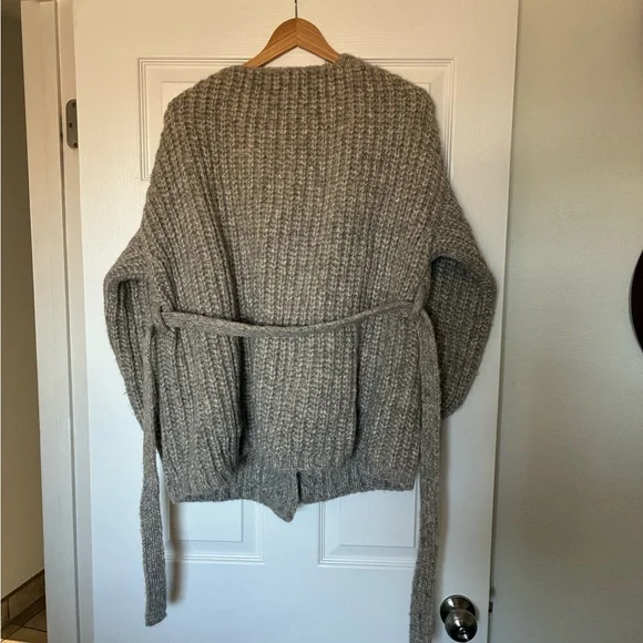 First Rite alpa cotton sweater coat in undyed ash size large - Picture 3 of 5